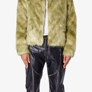 Green Faux Fur Jacket